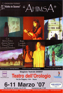Abito in Scena | Ahimsa, teatro dell'Orologio - locandina